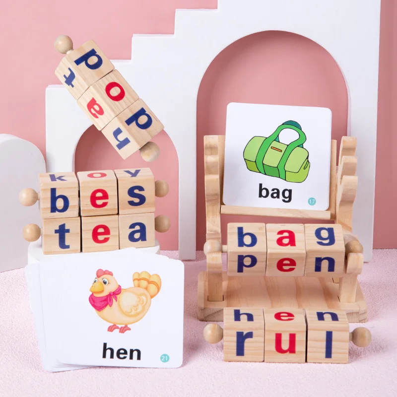 Matching Letter Game Wooden Alphabet ABC Reading Spelling Color Recognition Educational Learning Toy Gifts