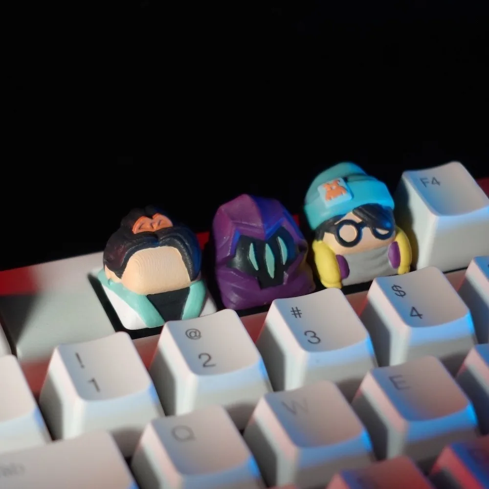 Ghostly Wonder Sage Gaming Keycaps, Character-themed Keycaps, Universal for Single ESC Cross-Shaped Switches, Birthday Gift