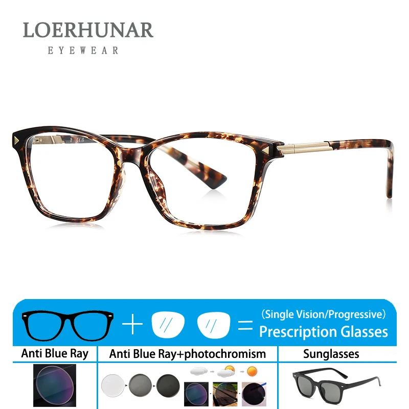

Retro Square Rivet Acetate Reading Glasses Women Men Myopia Hyperopia Prescription Optical Presbyopia Anti Blue Light Eyewear