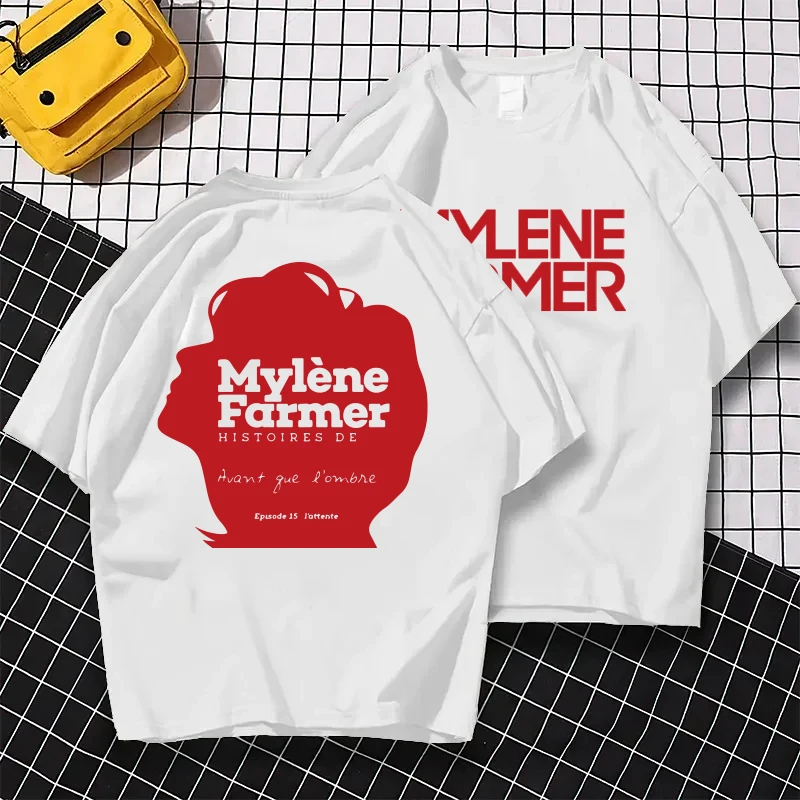 Mylene Farmer Nevermore T-Shirt Tops  Graphic Tee T Shirts for Men Cotton Treet Fashion Short Sleeve Clothing Streetwear