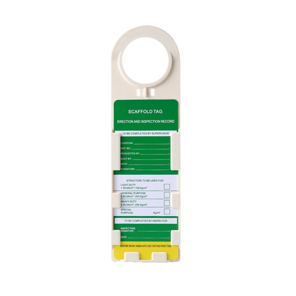 10pcs Scaffold Status Holder Tags ABS Safety Warning Signs Scaffolding Inspection Equipment Kit for Electric Chemical Industrial