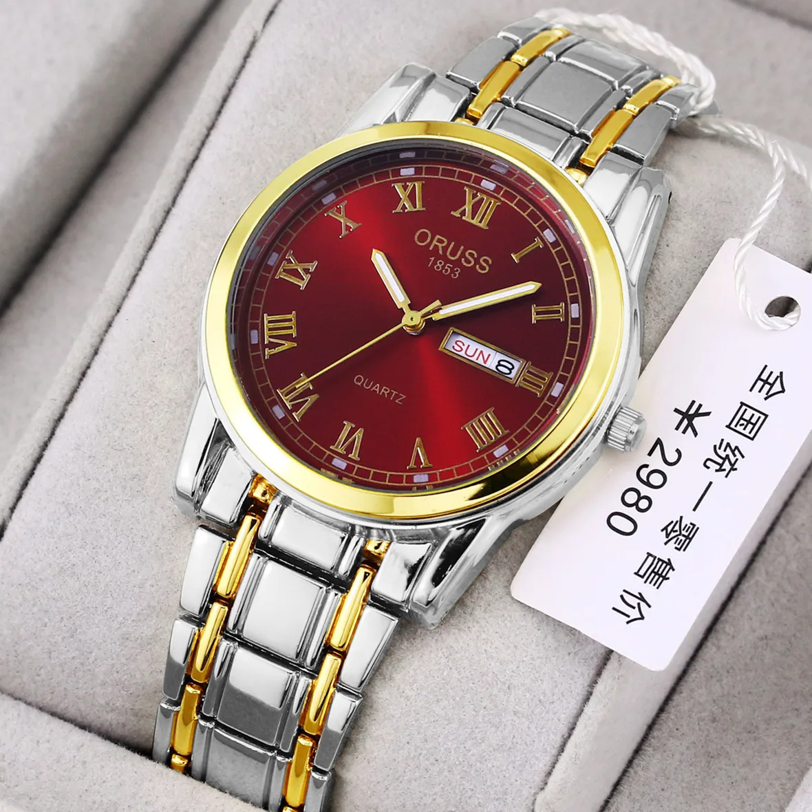 Reloj clásico de cuarzo para hombre, pulsera con números romanos, color dorado, plateado, verde, azul, rojo y negro