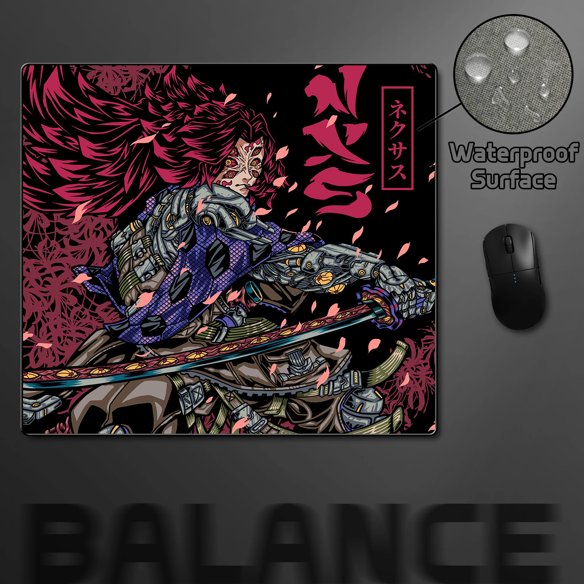 

Anime Mouse Pad Samurai Gaming Mousepad Gamer Professional E-Sports Mouse Mat 45*40cm Waterproof Balance Computer Keyboard Mat