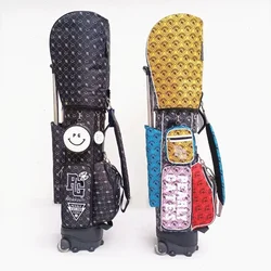 New golf bag Two round clubs Fashion pull rod bag Free double hat Outdoor leisure Fashion lightweight golf bag for men and women