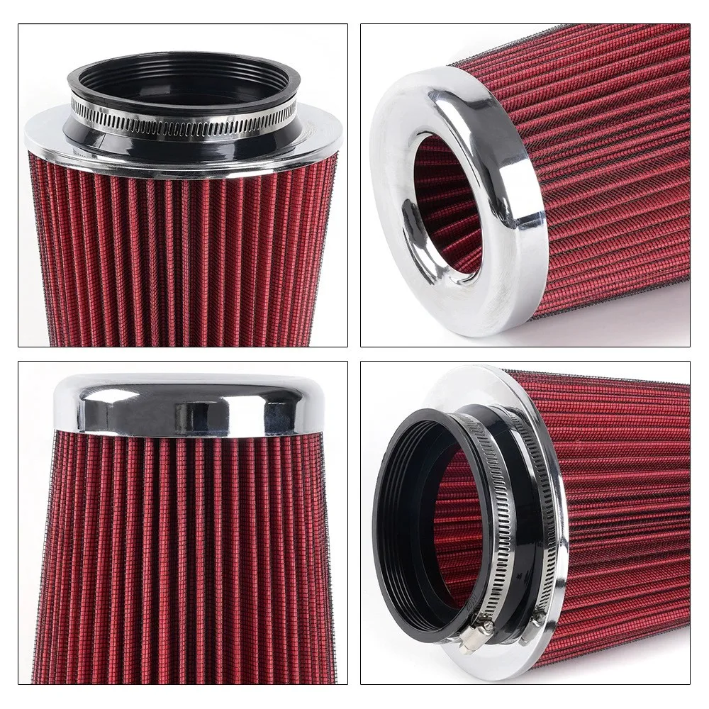 Picture 3: Universal 76mm 89mm 102mm High Flow Air Intake Filter Mushroom Cone Performance Cold Air Filter Cleaner for Car Truck