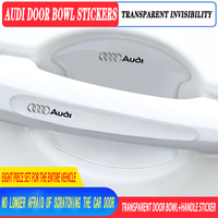 8Pcs Car Logo Door Handle Stickers TUP Anti-Scratch Protective Film For Audi Sline A1 A3 A4 A5 A6 A7 A8 B8 B9 B6 C6 Q2 Q3 Q5 Q7