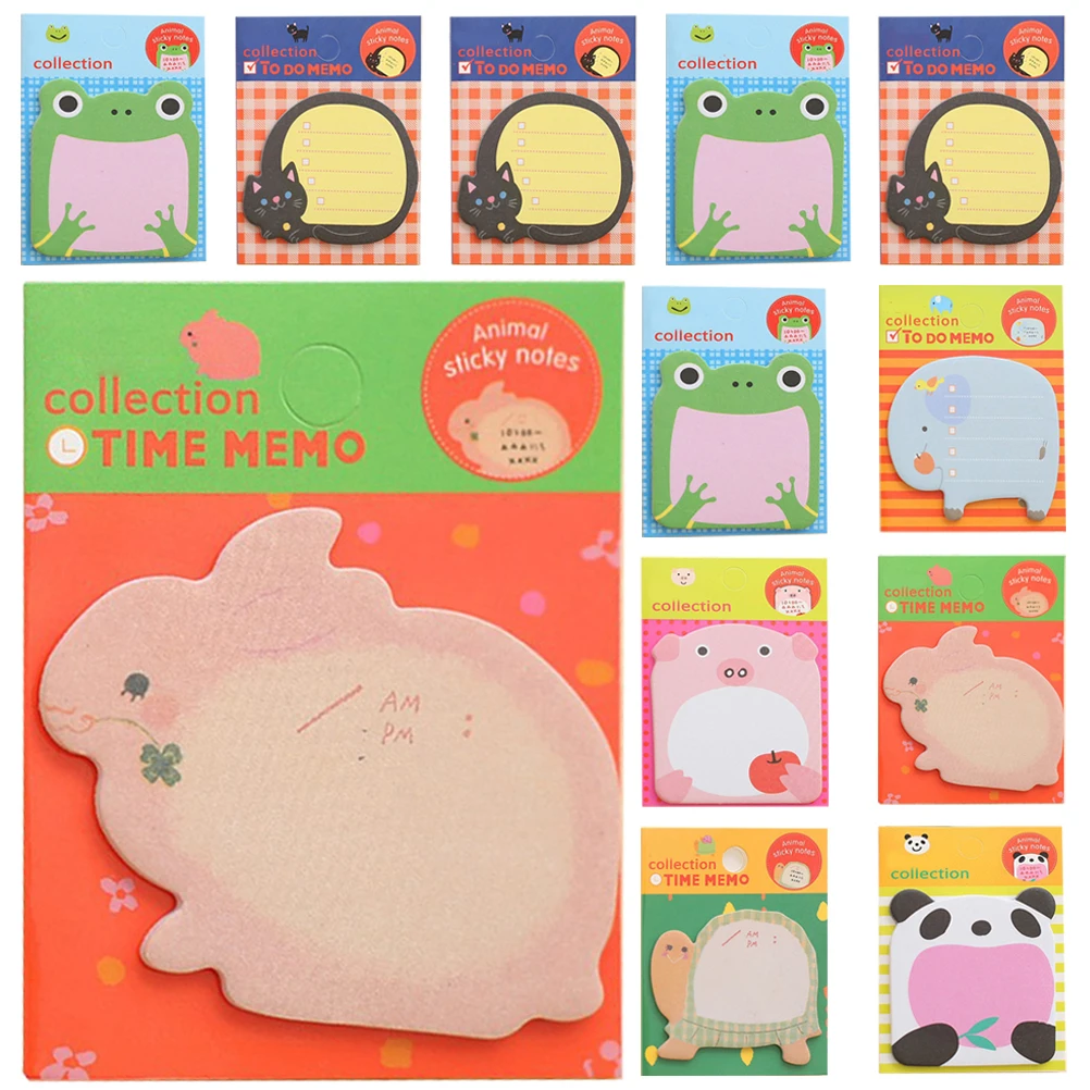 

12 Sets Critter Animal Self-adhesive Memo Pads Stickers