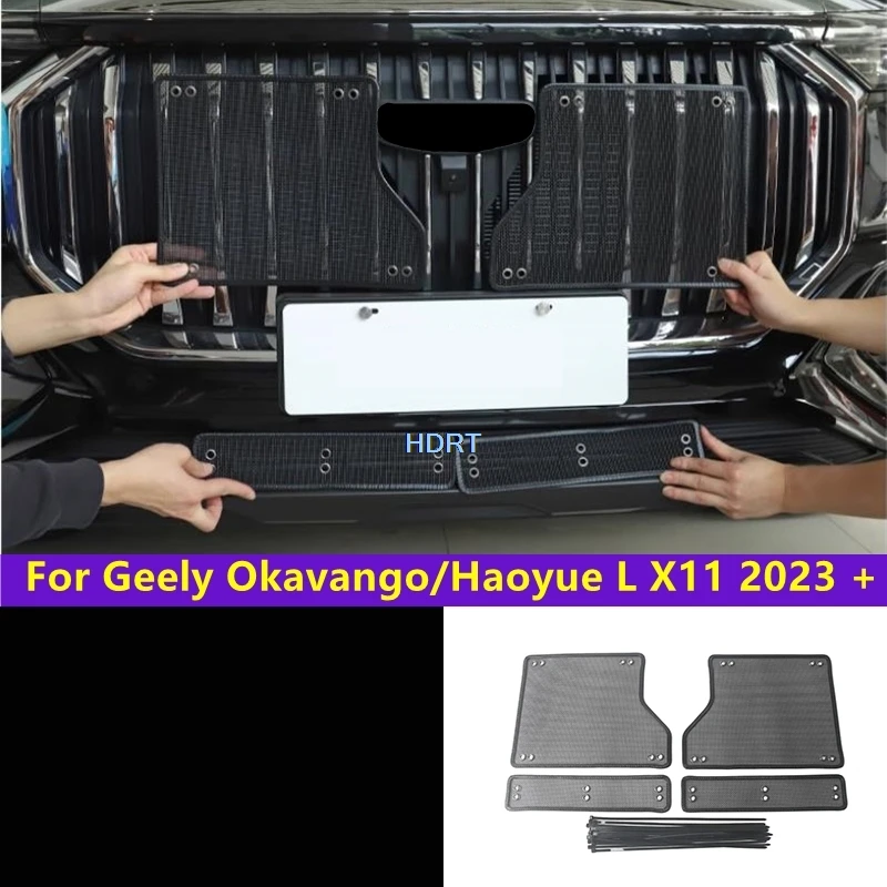 

Для Geely Okavango/Haoyue L X11 2023 + автомобильный стиль, передняя часть, гоночные грили, экран, защита от насекомых, сетка, вставка, пылезащитный чехол, аксессуары
