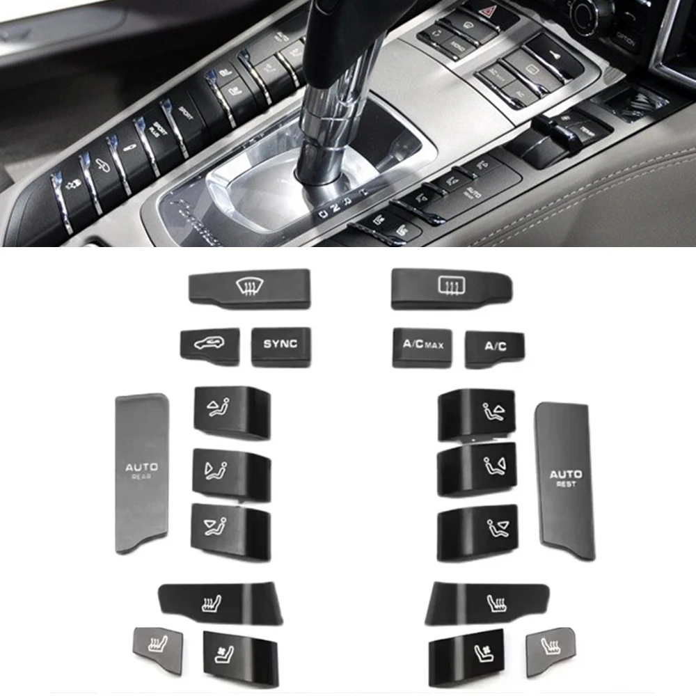 

Front Center Console Air Conditioner AC Panel Temperature Regulating Button Caps For Porsche Cayenne 92A Panamera 970 Macan 95B