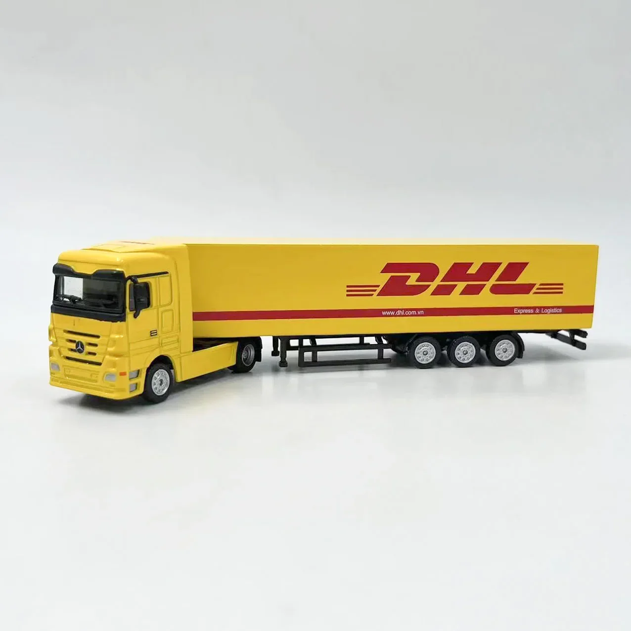 1/87 Container Truck DHL High Simulation Alloy Container Truck Model Toy Child Toy Gift Collection Display