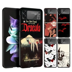 Gothic Vampire Scarlet Art Cover Phone Case For Samsung Galaxy Z Flip 7 6 5 4 3 5G Flip7 Flip6 Flip5 Flip4 Flip3 Black Fundas Sh