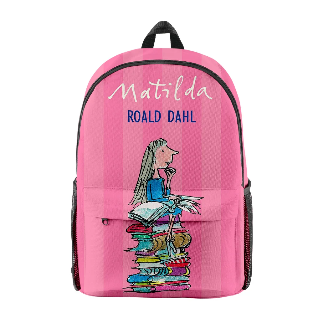 Imagem -04 - Harajuku Roald Dahls Matilda The Musical Movie Pupil Bookbag 3d Print Notebook Mochilas Impermeável Mochilas de Viagem Oxford