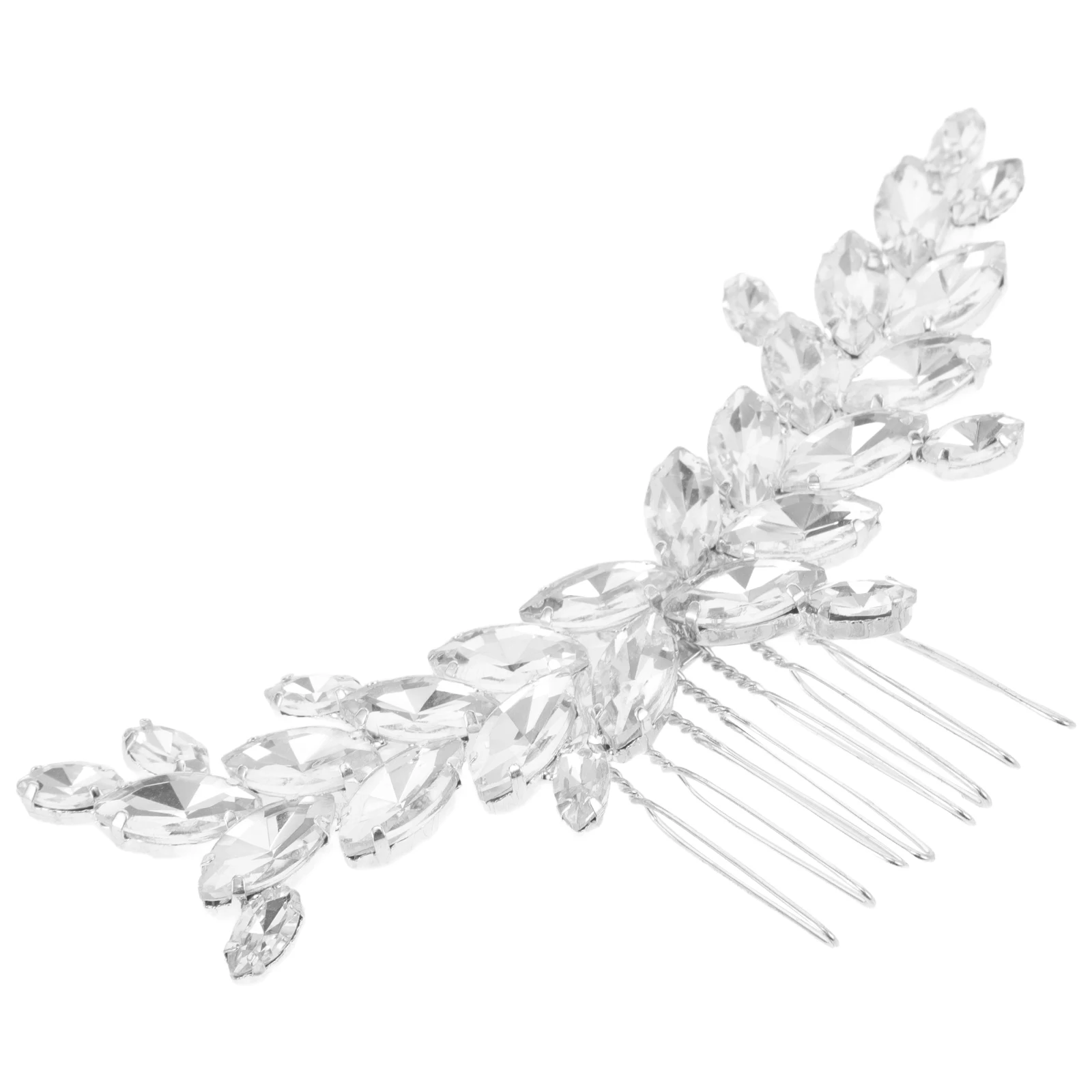 

Elegant Handcrafted Rhinestone Hair Comb Silver Bridal Hair Accessory Wedding Evening Parties Events Women Girls Hair Jewelry