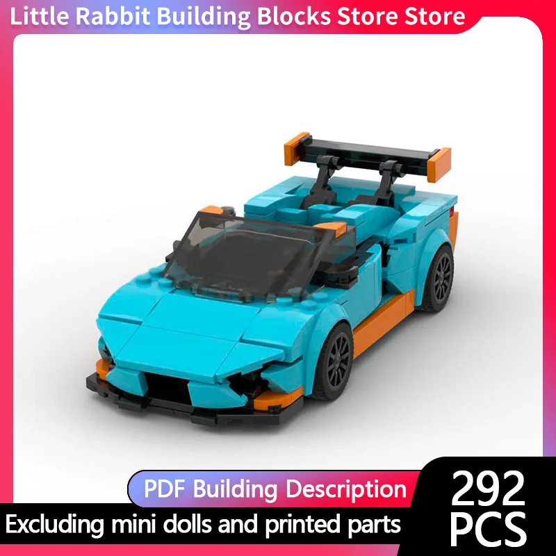 Speed Racing Car Model MOC Building Bricks Spyder Convertible Sports Car Modular Technology Children Holiday Gifts Assemble Toys