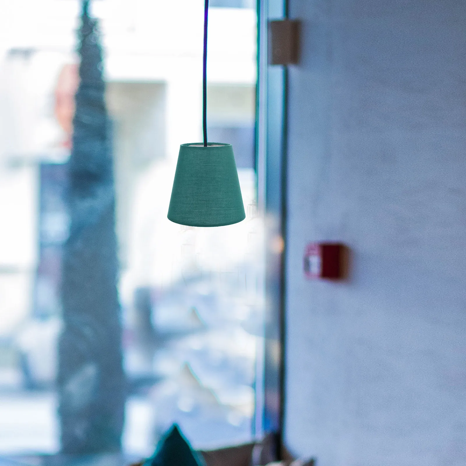 Macaron Lampenschirm, grüner Stoff, Zylinder für Boden, Decke, Nachttischlampe, Ersatz, stabile Lichtabdeckung, moderner Haushalt