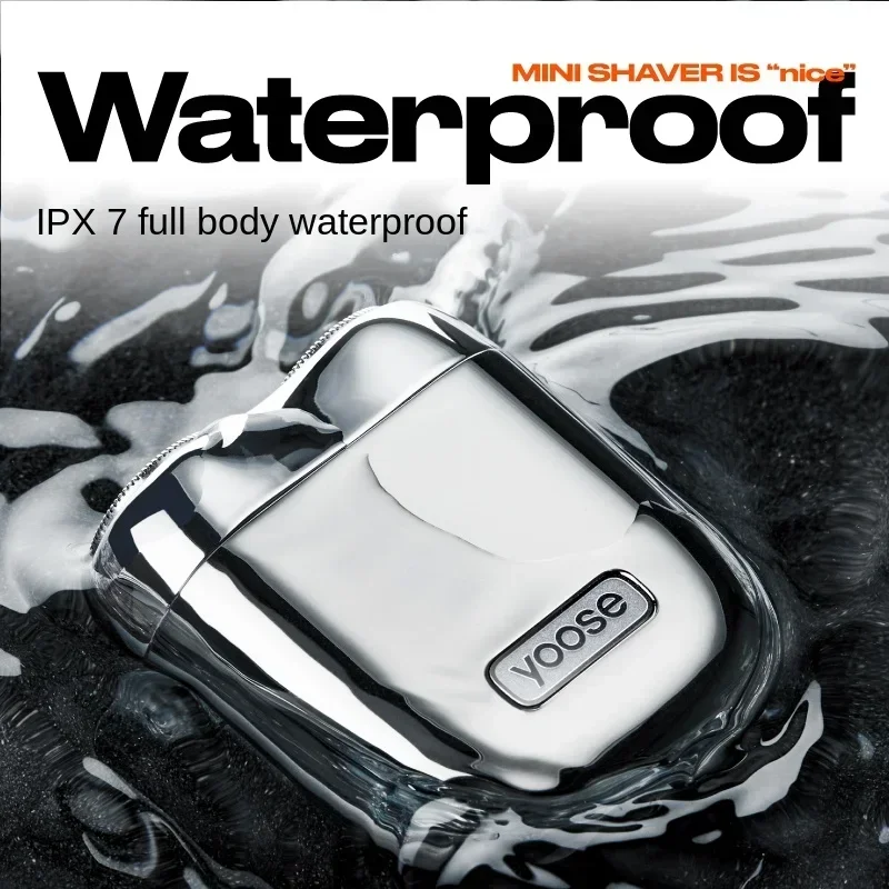 Barbeador elétrico masculino portátil, recarregável por usb, à prova d'água, para presentes, máquina de cortar cabelo para viagens