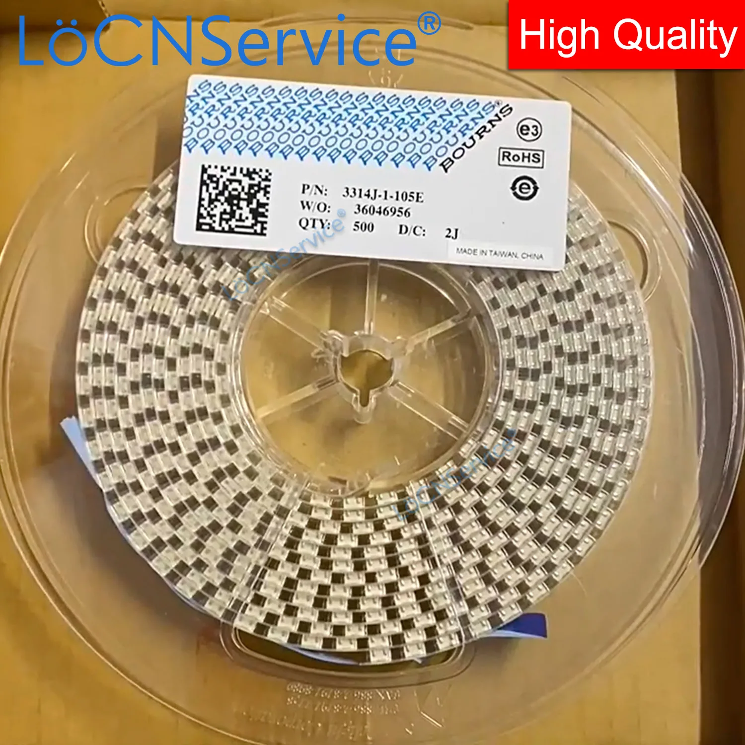 60PCS 500PCS 100% Origin BOURNS 3314J 4*4 100K 200K 500K High Quality Trimming Potentiometer 3314J-1-104E 3314J-1-204E 504E 