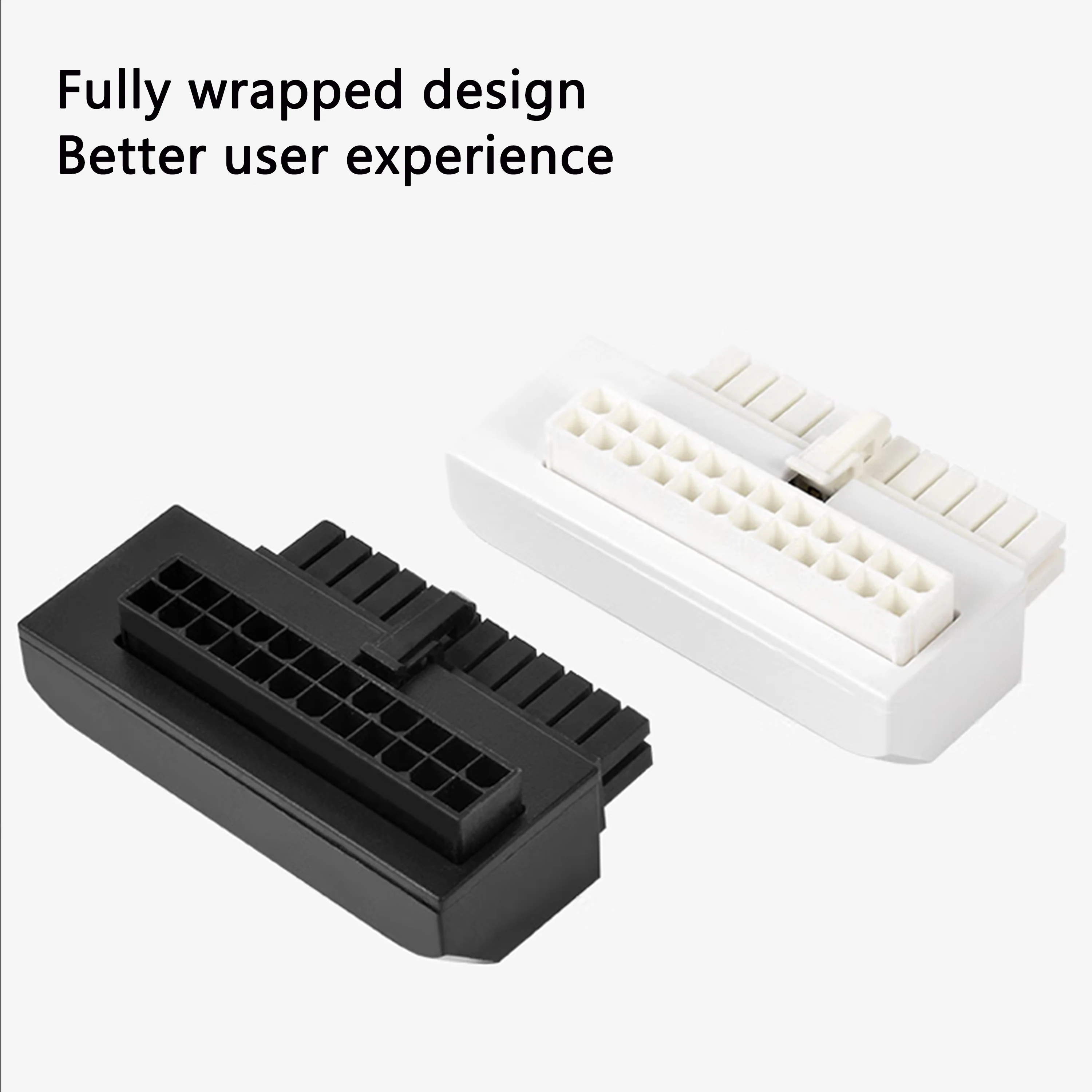 AuyiHomu 24Pin ATX Power Supply 90° Adapter RGB Sync Motherboard Power Connector for PC Case Modding