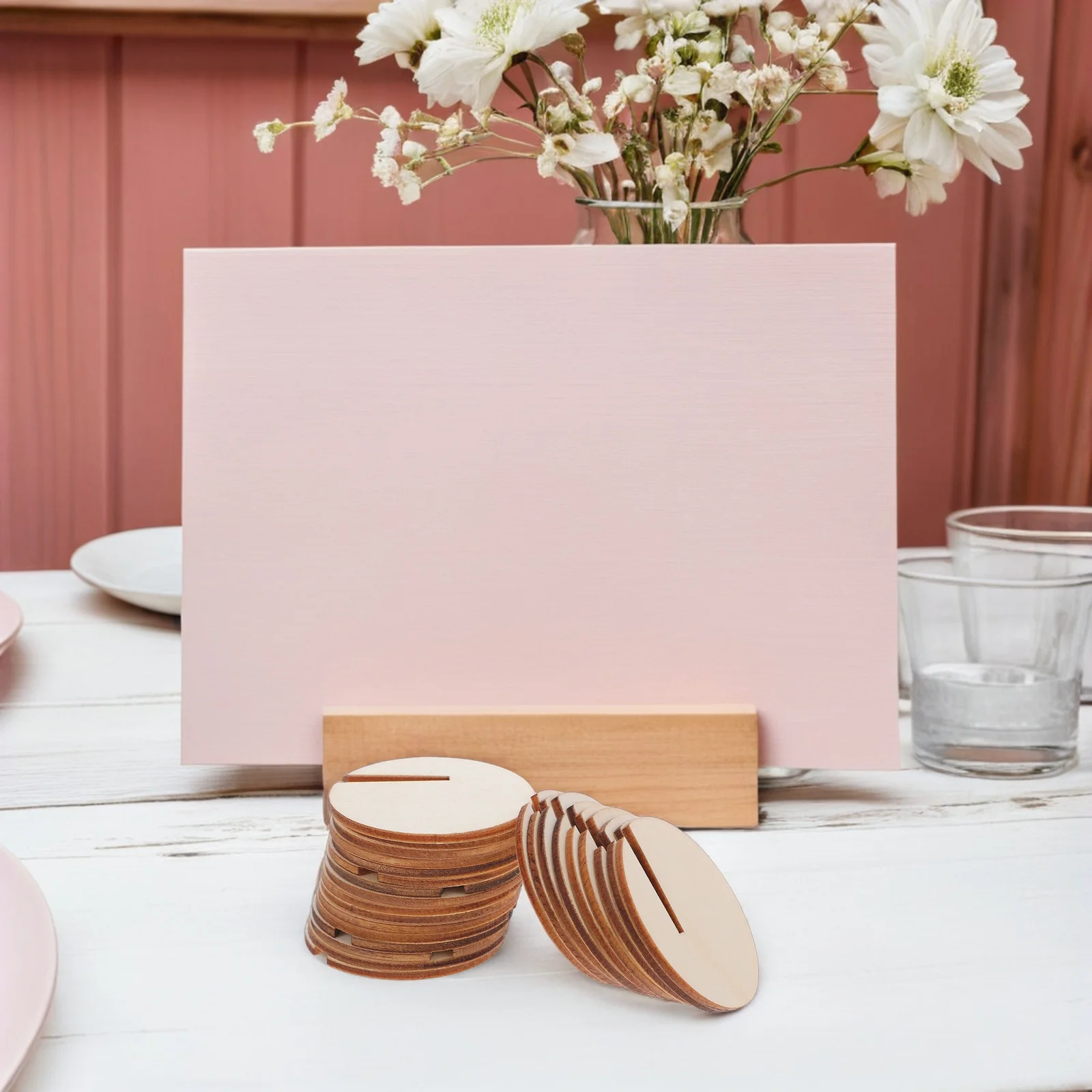 

120Pcs Wooden Round Drink Tags Blank Natural Wood Drink Markers for Weddings Parties Bars Restaurants Rustic Wine Glass