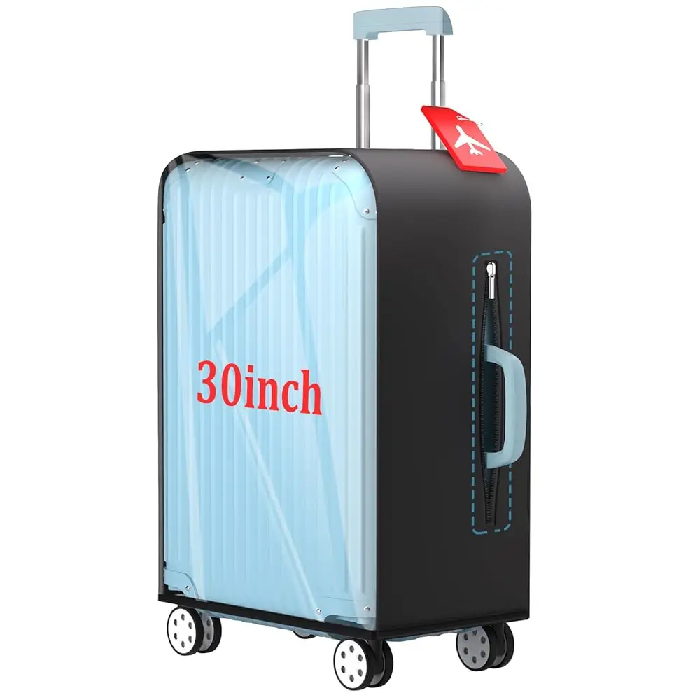 

Free ShippingClear Luggage Cover Protector For Suitcase, PVC Waterproof Suitcase Cover Protector Fit 30-32 Inch Luggage