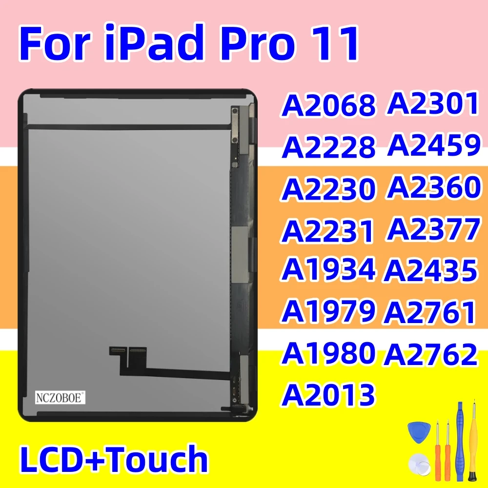 NCZOBOE For iPad Pro11 2021 Pro 11 2022 LCD Display Touch Screen A2301 A2459 A2460 A2377 A2435 A2758 A2761 LCD