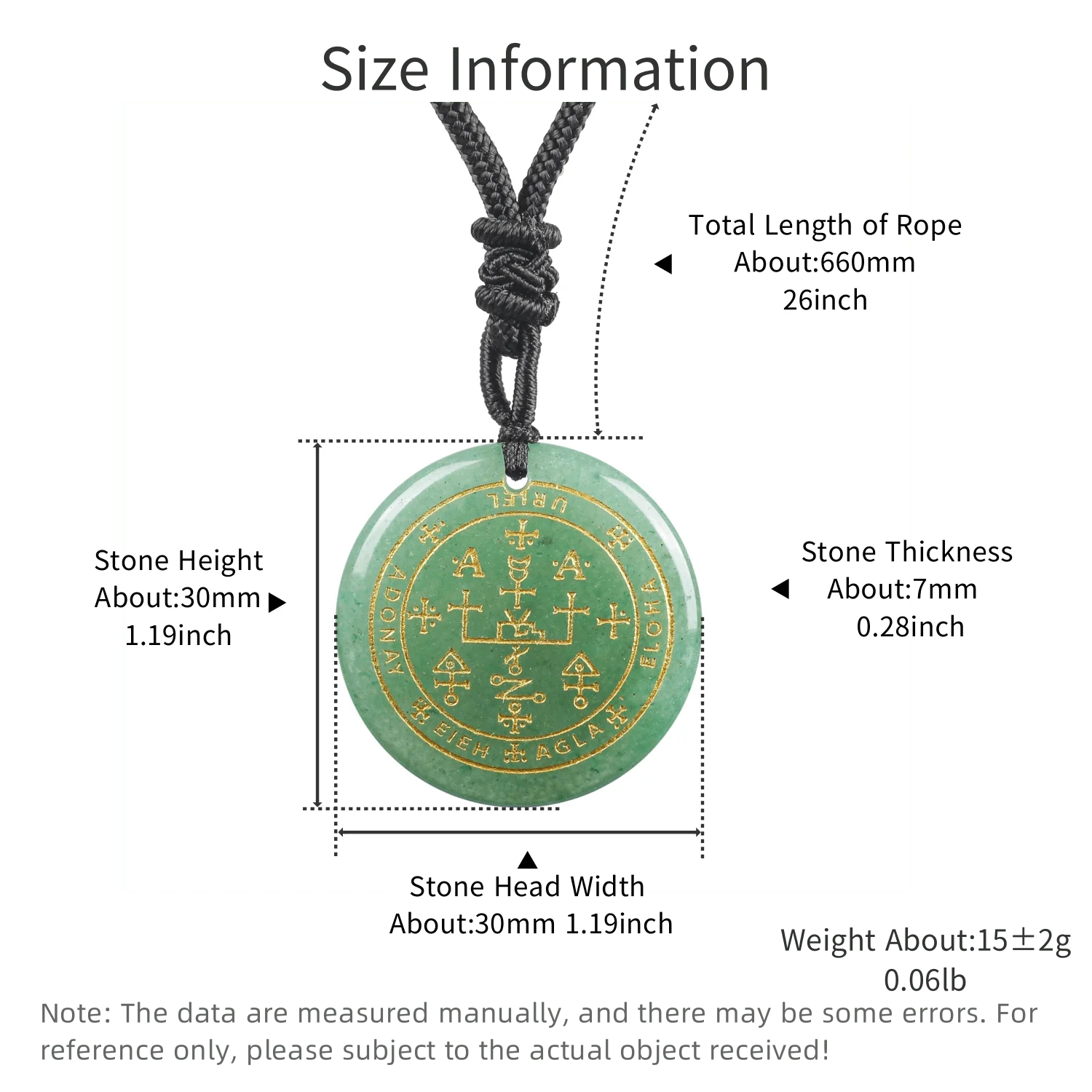 Natural Green Aventurine Carved Seven Angel Round Pendants Archangel Spiritual Power Protection Amulet Symbol Jewelry Necklaces