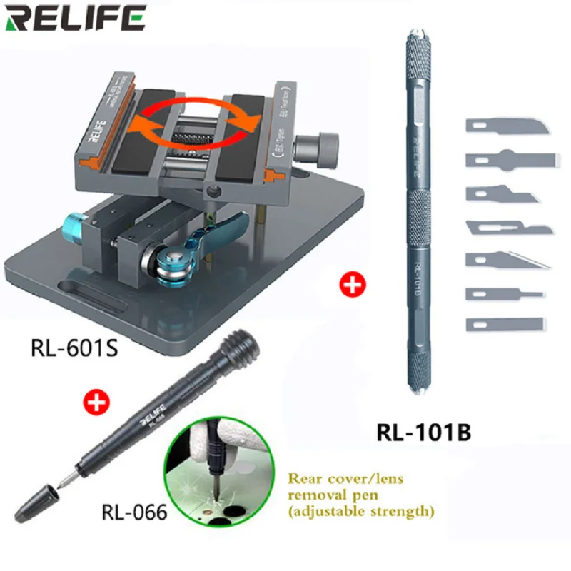 Hotselling RELIFE RL-601S High Temperature Resistance 360° Rotating Universal Fixture Package For Remove Back Cover Glass Tools