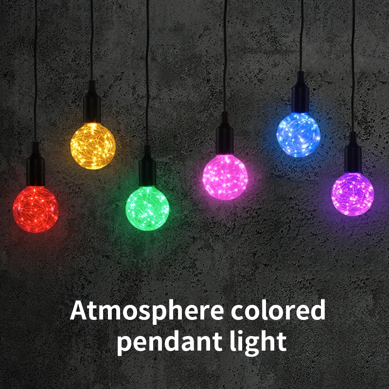 LED Starry Ball Bulbs - Christmas Wedding Bar Party Glowing Fairy Galaxy Atmosphere Colored bulb Hanging Pendant Lights Decor