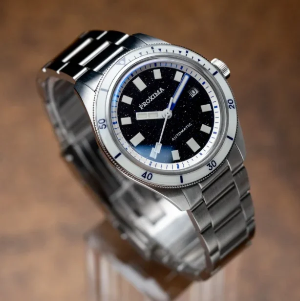 

Proxima Men Automatic Watch 39mm Mechanical Wristwatch Diver 30ATM Waterproof BGW-9 Luminous Sapphire Blue Sanding Dial PT5000