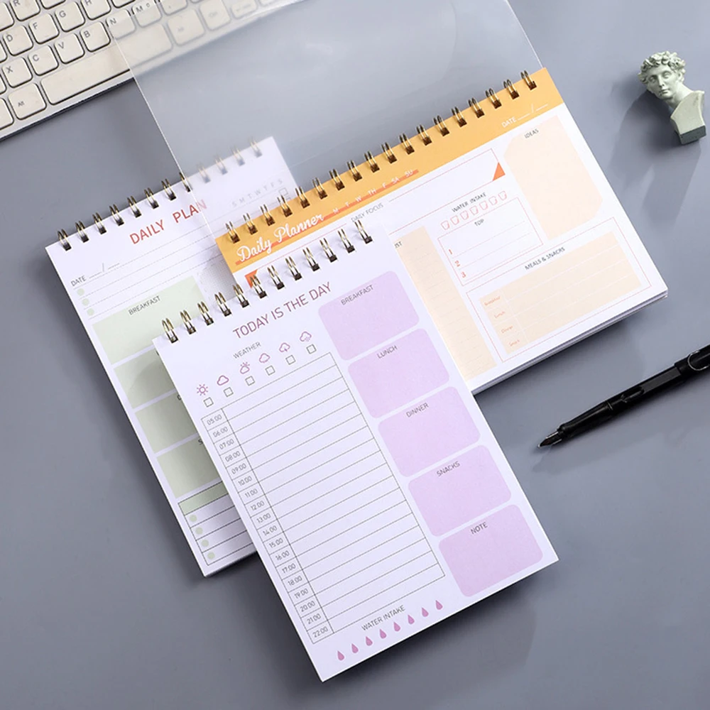 

A5 English Daily Plan Coil Notebook Schedule To Do List Memo Stationery Office School Supplies