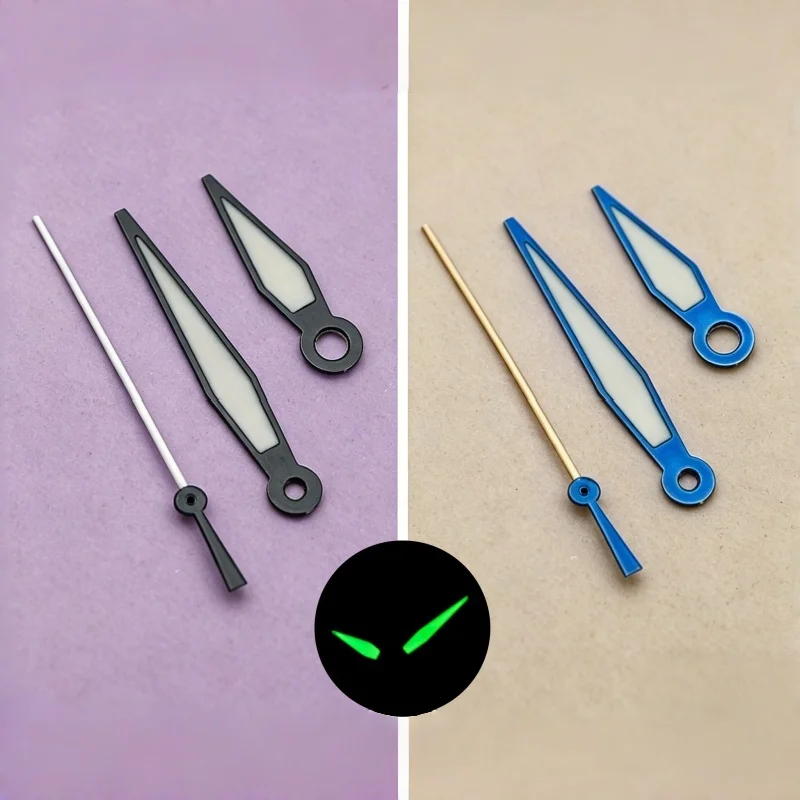 

NH35 Hands Black /Blue Watch Hands C3 Green Super Luminous Pointer Fits NH35 4R35 4R36 7S Automatic Movement Replace Parts