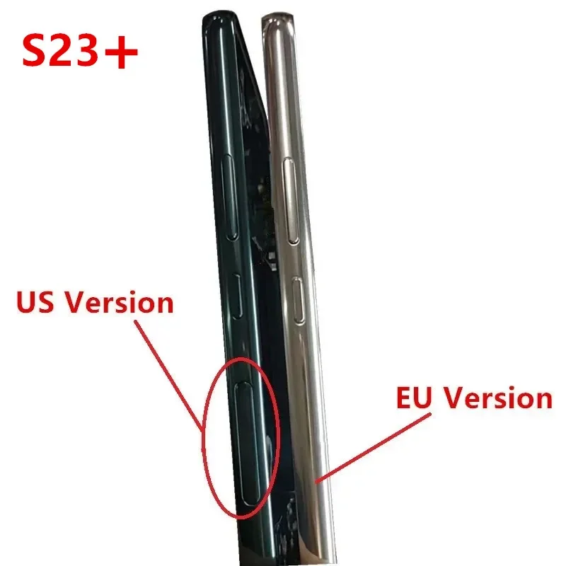 S23Plus Middle Frame For Samsung Galaxy S23 Plus S916 Housing Board LCD Faceplate Bezel Replace Repair Parts + Side Buttons