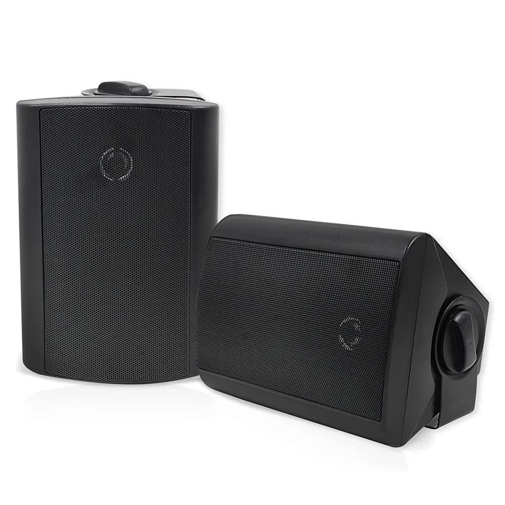 2PCS 4'' Passive Wired Outdoor Speakers With 200W Powerful Bass Expansive Stereo Sound Coverage All-Weather Durability For Patio