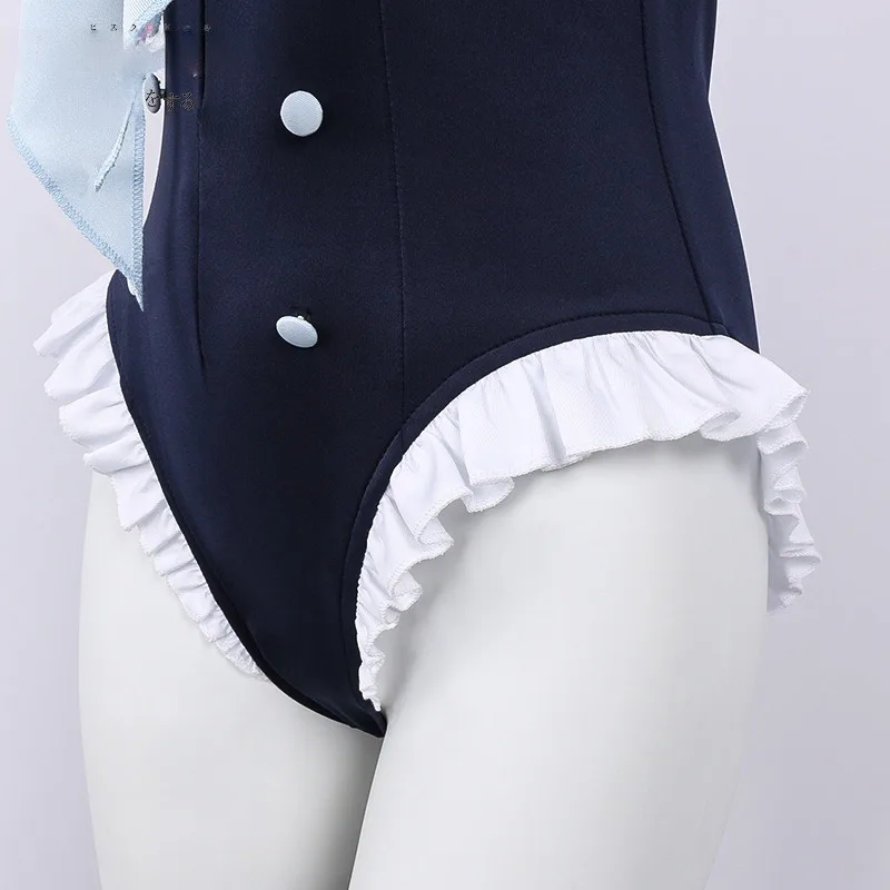 Anime Kitagawa Marin Cosplay Costume Naval Style Sailor Swimsuit Maid Outfits Wig for Women Summer Swimwear Halloween Outfits