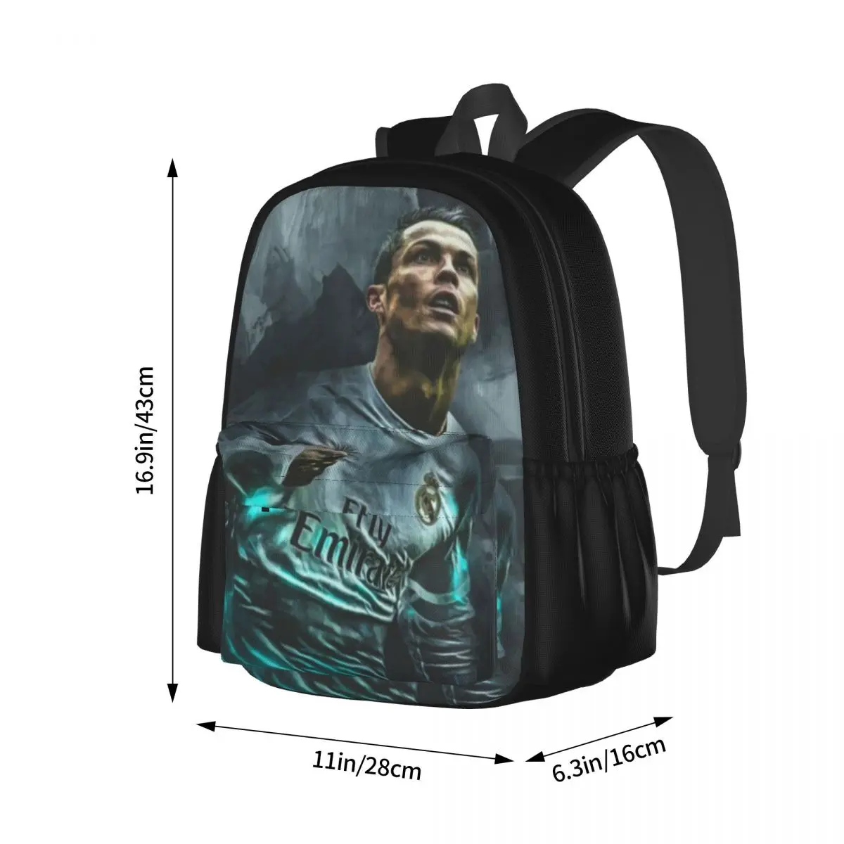 CR7 C-Cristianoed New Backpack Football Travel Backpacks Youth Aesthetic High School Bags Design Breathable Rucksack