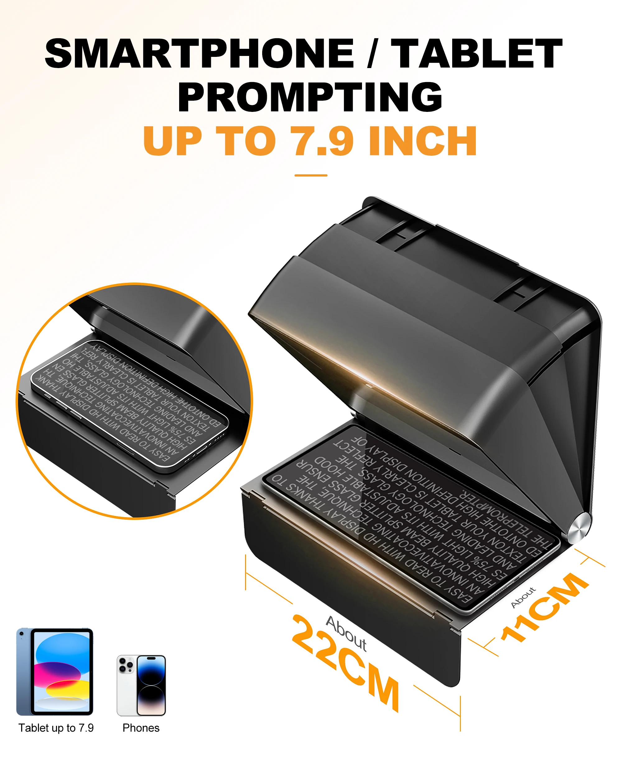 LENSGO الهاتف المحمول أضعاف المحمولة للهواتف الذكية 7.9 بوصة اللوحي باد قارئ المطالبة للهاتف DSLR كاميرا فيديو