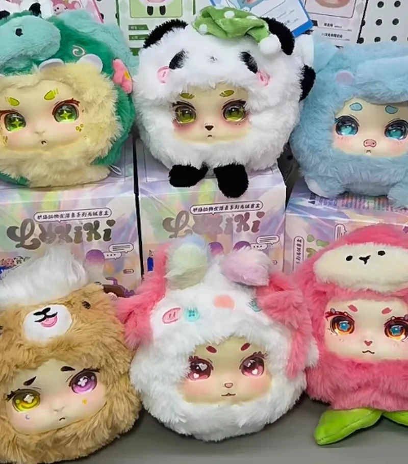 

Подлинная в наличии Lokiki на рабочем месте, запись из жизни животных, милая глухая коробка, виниловая игрушка с лицом, украшение, подвеска ручной работы, кавайный подарок