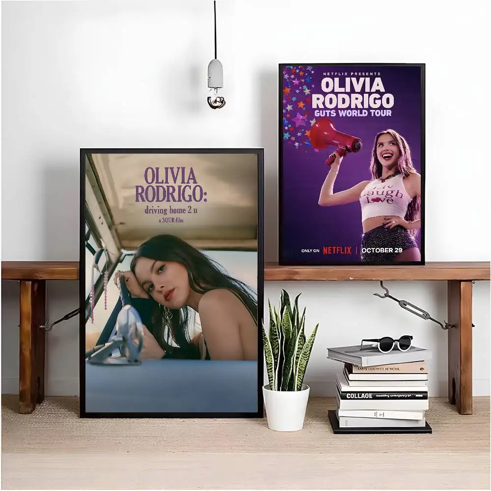 O-Olivia كول R-Rodrigo ملصق فني ذاتي اللصق مقاوم للماء ورقة ملصق مقهى بار غرفة جدار ديكور