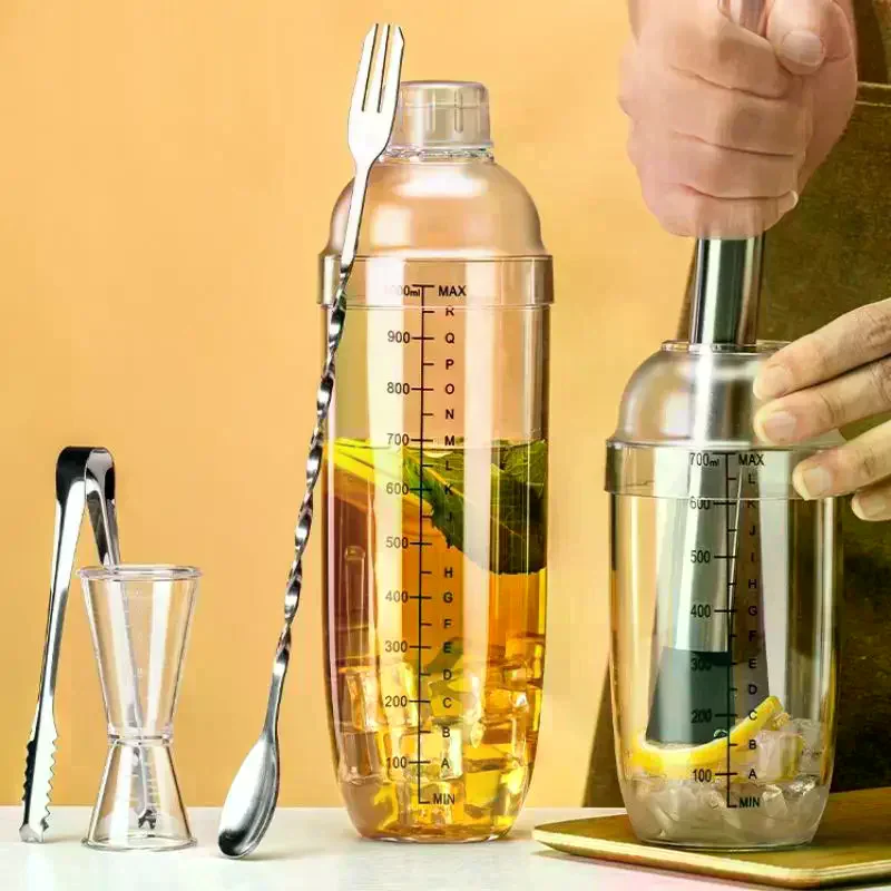 3/5/7Pcs Cocktail Shaker Set Cocktail Shaker And Measuring Jigger Set Drink Mixed Hand Shaker Tools For Bartending And Home Bar