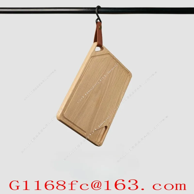 Camping Portable Hanging Rectangular Solid Wood Fruit Bread Tray Cutting Board
