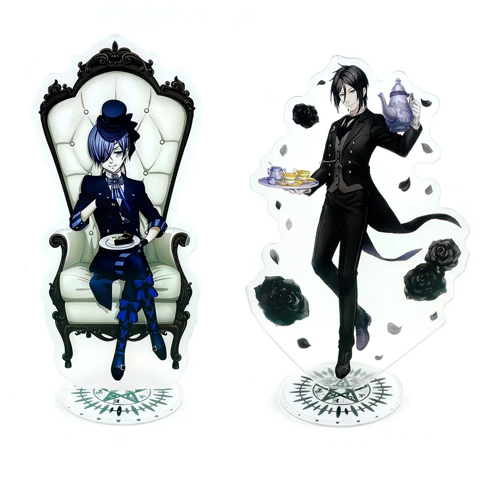 Black Butler Kuroshitsuji Sebastian Ciel acrylic stand figure model plate holder cake topper