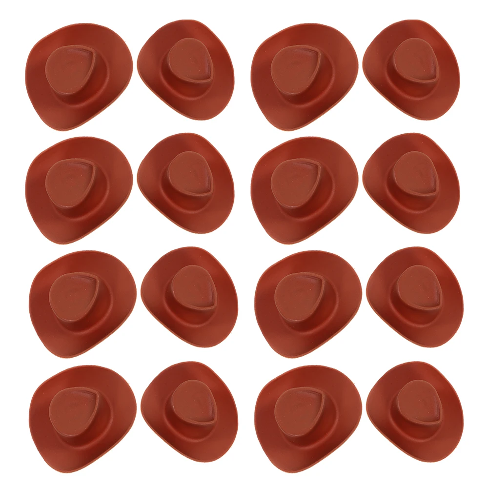 60Pcs Plastic Mini Western Hats Cute Cowgirl Themed Decor for Crafting DIY Party Supplies Tabletop Arrangements