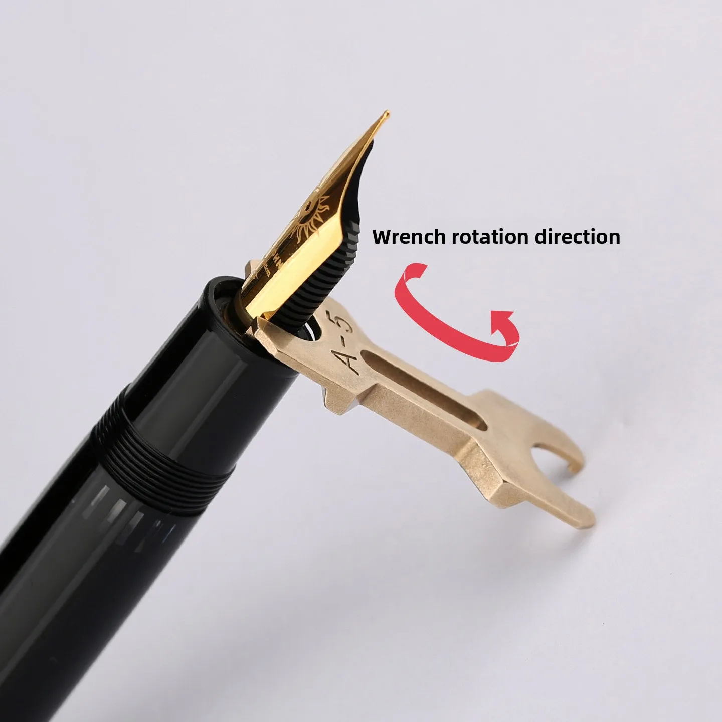 MAJOHN Nib Removal Tool Brass Wrench for P141 Fountain Pen ,Number 8 Nib and Piston Section Repair Cleaning