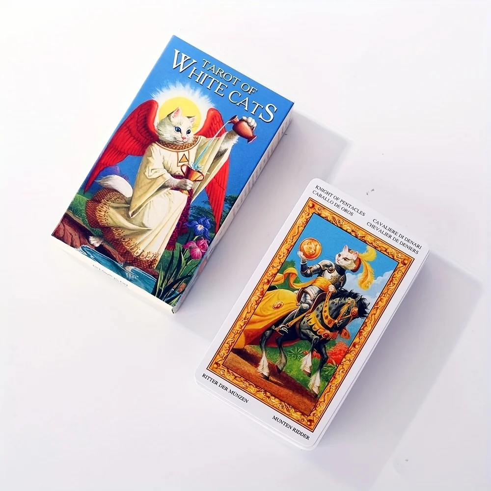 

Испанское Таро - Кот Таро 78 карт, гадальная версия, игровые карты для гадания на испанском языке, идеально подходят для читателей Таро