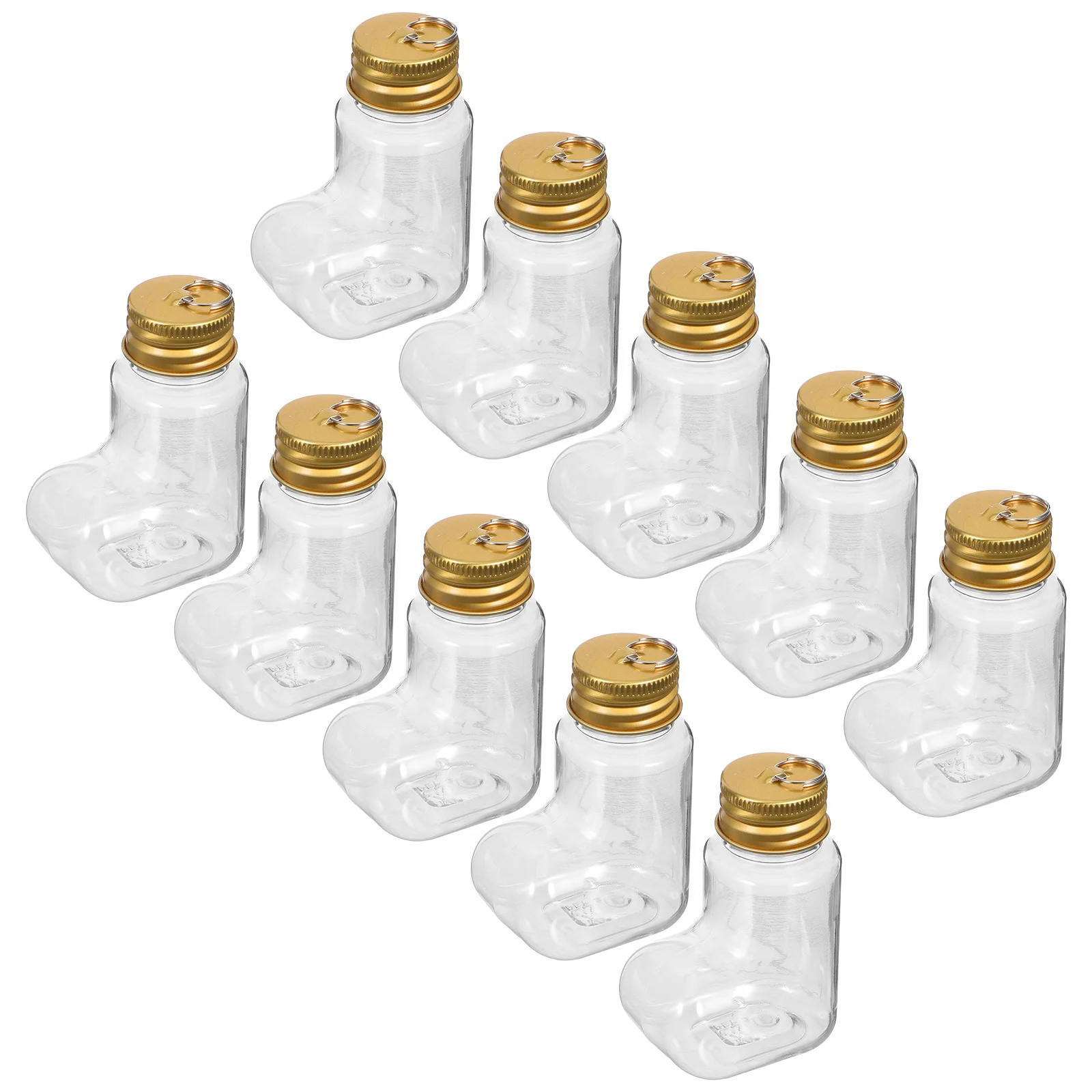 

20Pcs 50Ml Christmas Sock Shape Plastic Wishing Bottles Clear Fillable Ornaments DIY Holiday Crafts Clear Plastic Ornaments