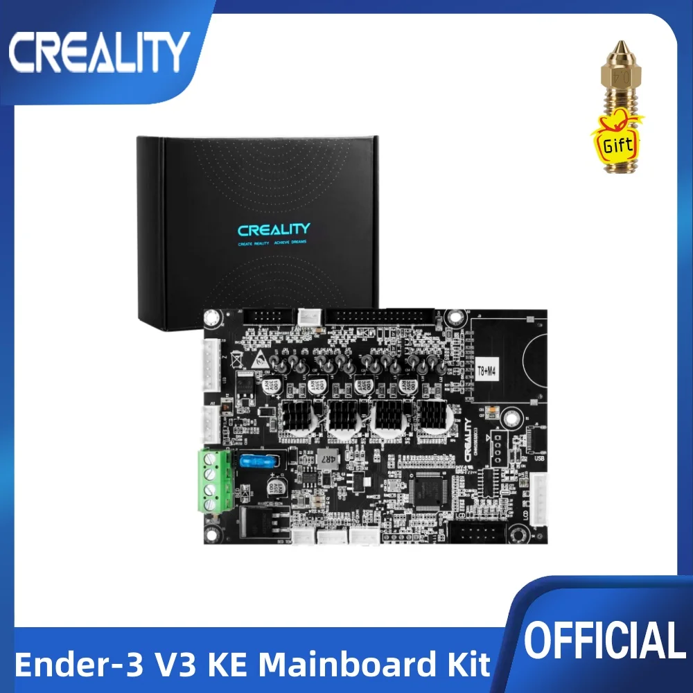 

Комплект материнской платы CREALITY Ender-3 V3 KE, 32-битная бесшумная материнская плата с драйвером MS35774, совместимый с 3D-принтером Creality Ender 3 V3 KE