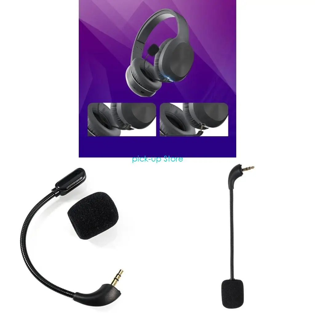 

Q5WA Game Mic Replacement for K750W K800W Headsets, 3.5mm Microphones Boom with Cover