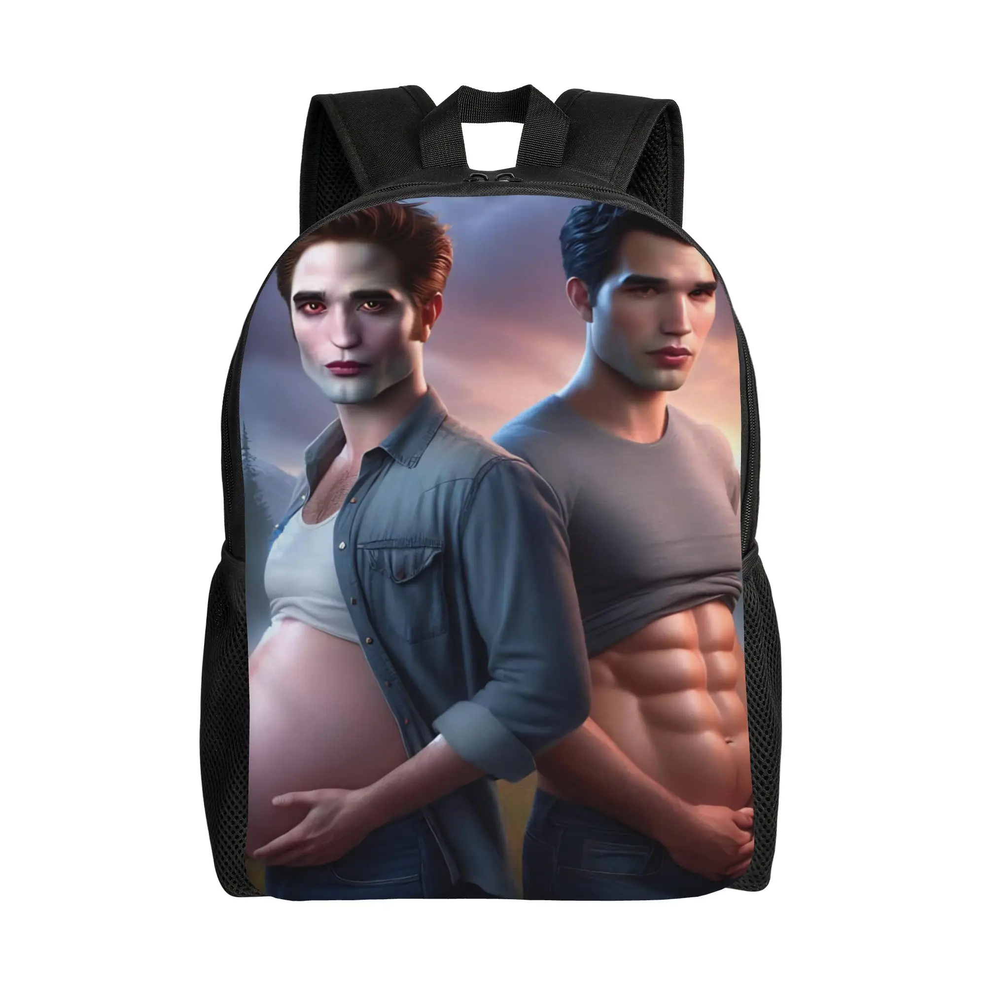 The Twilight Saga Backpack Outdoor Student Business Funny Jacob Edward Vampire Daypack for Men Women Laptop Computer Canvas Bags
