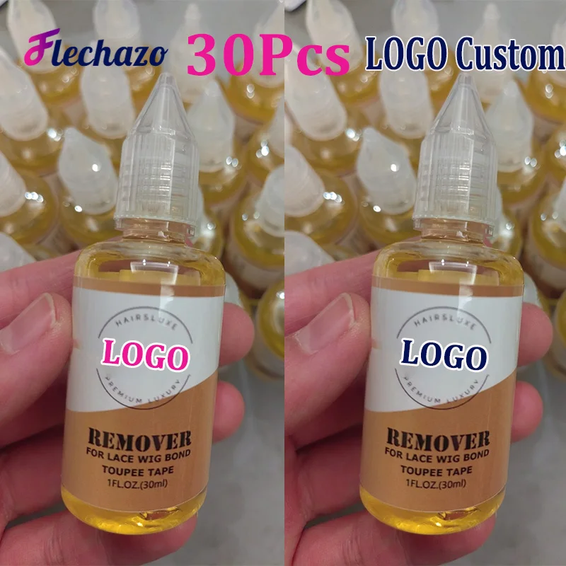 Efficient Tape In Extension Remover 30Pcs With Logo Lace Wig Glue Remover Fast Remover Adhesive Gel Remover For Natural Hair