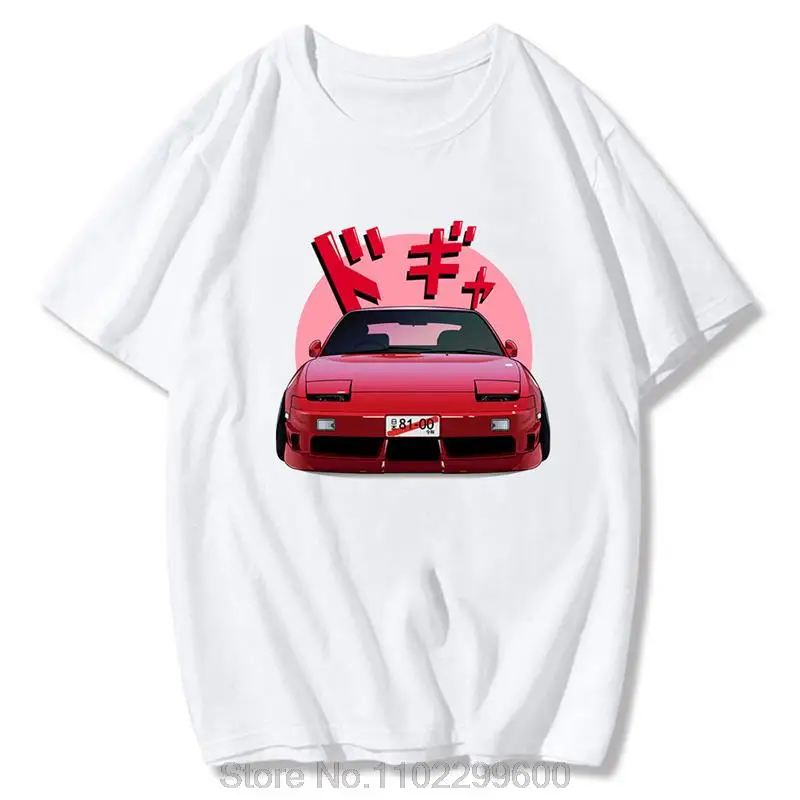 JDM Initial D T Shirt For Men Japanese Car Streetwear Cotton NISSAN 180sx Summer Casual O-neck Unisex Tees T-shirt Tops